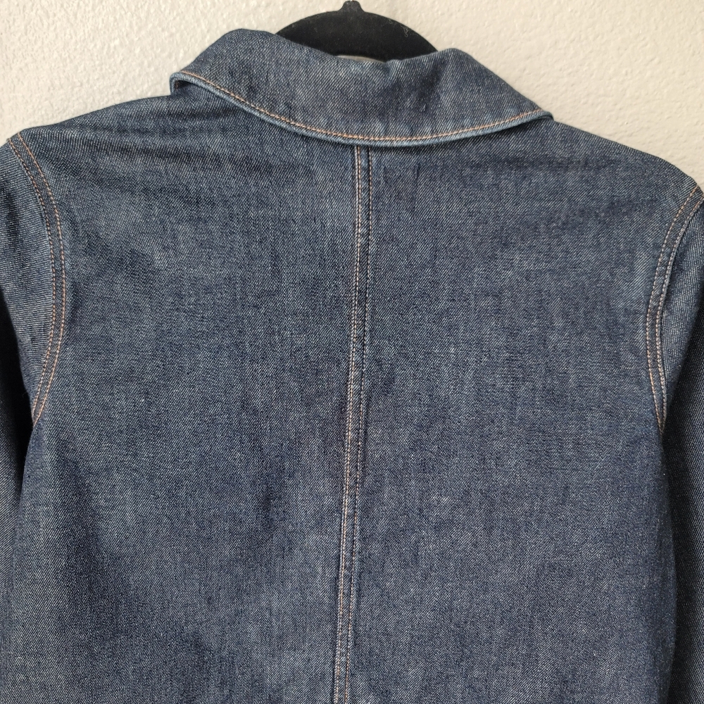 Everlane The Denim Chore Jacket Mini Dress In Dark Denim Size XSmall - Picture 7 of 8